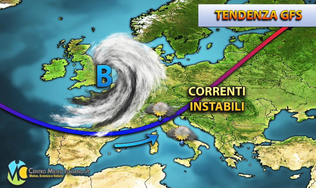 Previsioni meteo: piogge e temporali ancora per la fine di novembre