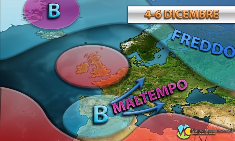 METEO – INVERNO ai nastri di partenza, ma a spuntarla sono ancora le PIOGGE e il MALTEMPO ATLANTICO, i dettagli