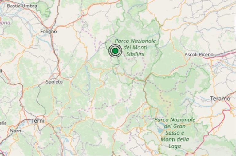 Terremoto in Umbria oggi, lunedì 2 dicembre 2019, scossa M 2.3 in provincia di Perugia – Dati Ingv