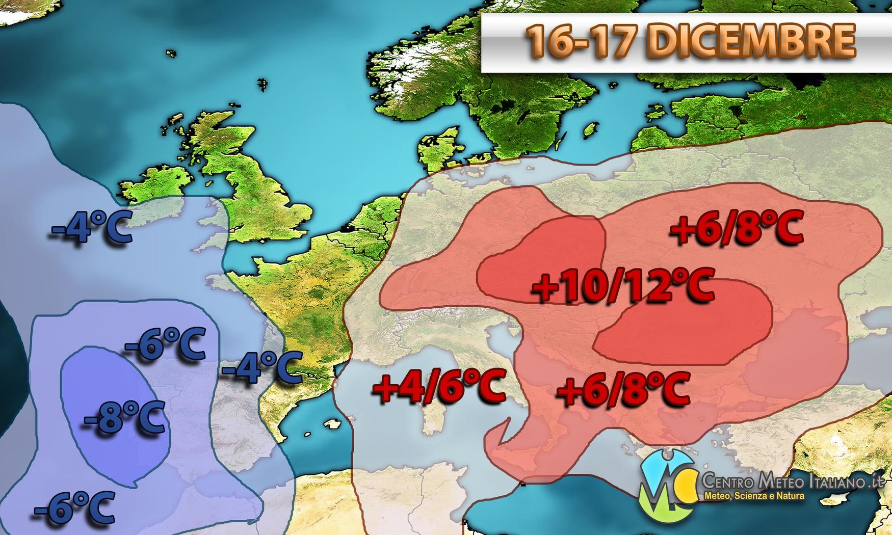 Temperature ben superiori alle medie del periodo.