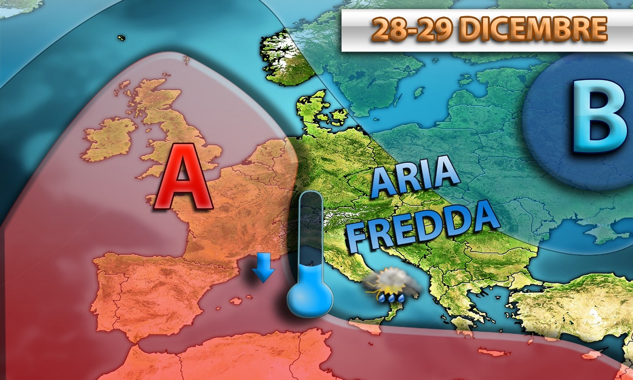 Freddo e neve in arrivo nell'ultimo weekend di dicembre