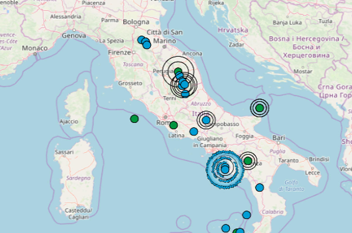 Terremoto, diverse scosse registrate in Italia da Nord a Sud le zone colpite Centro Meteo Terremoto, diverse scosse registrate in Italia da Nord a Sud le zone colpite Centro Meteo