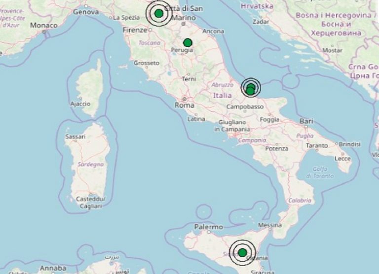 I terremoti di oggi, domenica 29 dicembre 2019: scosse in Emilia e Abruzzo