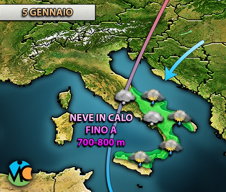 METEO ITALIA – Aria FREDDA Di Estrazione ARTICO CONTINENTALE è In ...