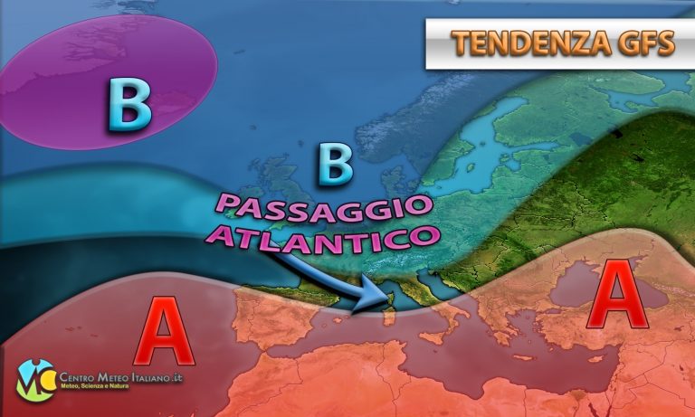 METEO – Cavo ATLANTICO in arrivo in ITALIA, qualche nota di MALTEMPO nei prossimi giorni, ecco quando e dove