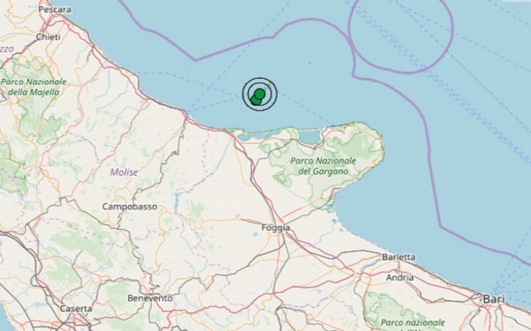 Terremoto oggi in Puglia, 15 maggio, scossa m 2.5 in provincia di Foggia: dati INGV Terremoto oggi in Puglia, 15 maggio, scossa m 2.5 in provincia di Foggia: dati INGV