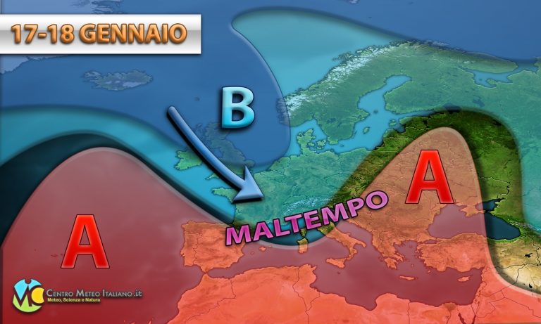 METEO: Stop Anticiclone, MALTEMPO in arrivo in ITALIA con pioggia intensa e neve. Ecco tutti i dettagli