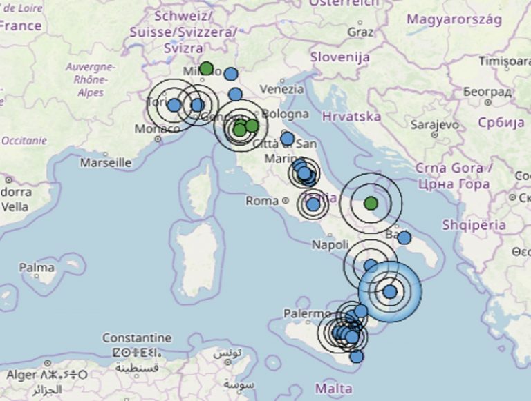 Scossa di terremoto nettamente avvertita in provincia di Pistoia: i dati ufficiali INGV