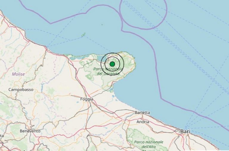 Terremoto in Puglia oggi, 21 gennaio 2020: scossa M 3.6 in provincia Foggia | Dati INGV Terremoto in Puglia oggi, 21 gennaio 2020: scossa M 3.6 in provincia Foggia | Dati INGV