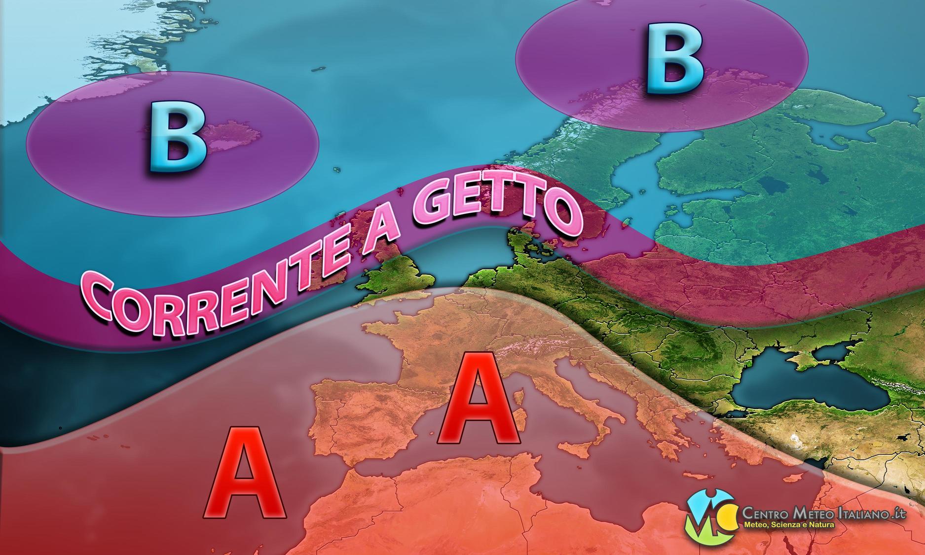 Corrente a getto tesa e poche possibilità per l'inverno