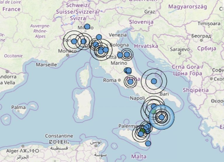 Scossa di terremoto nettamente avvertita dalla popolazione in provincia di Catanzaro. I dati ufficiali INGV