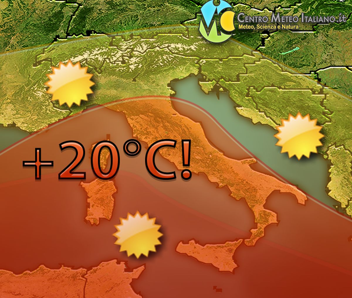 METEO INVERNO - Arrivano CONFERME, caldo anomalo dal NORD AFRICA e +20°C: tutte le ZONE a rischio