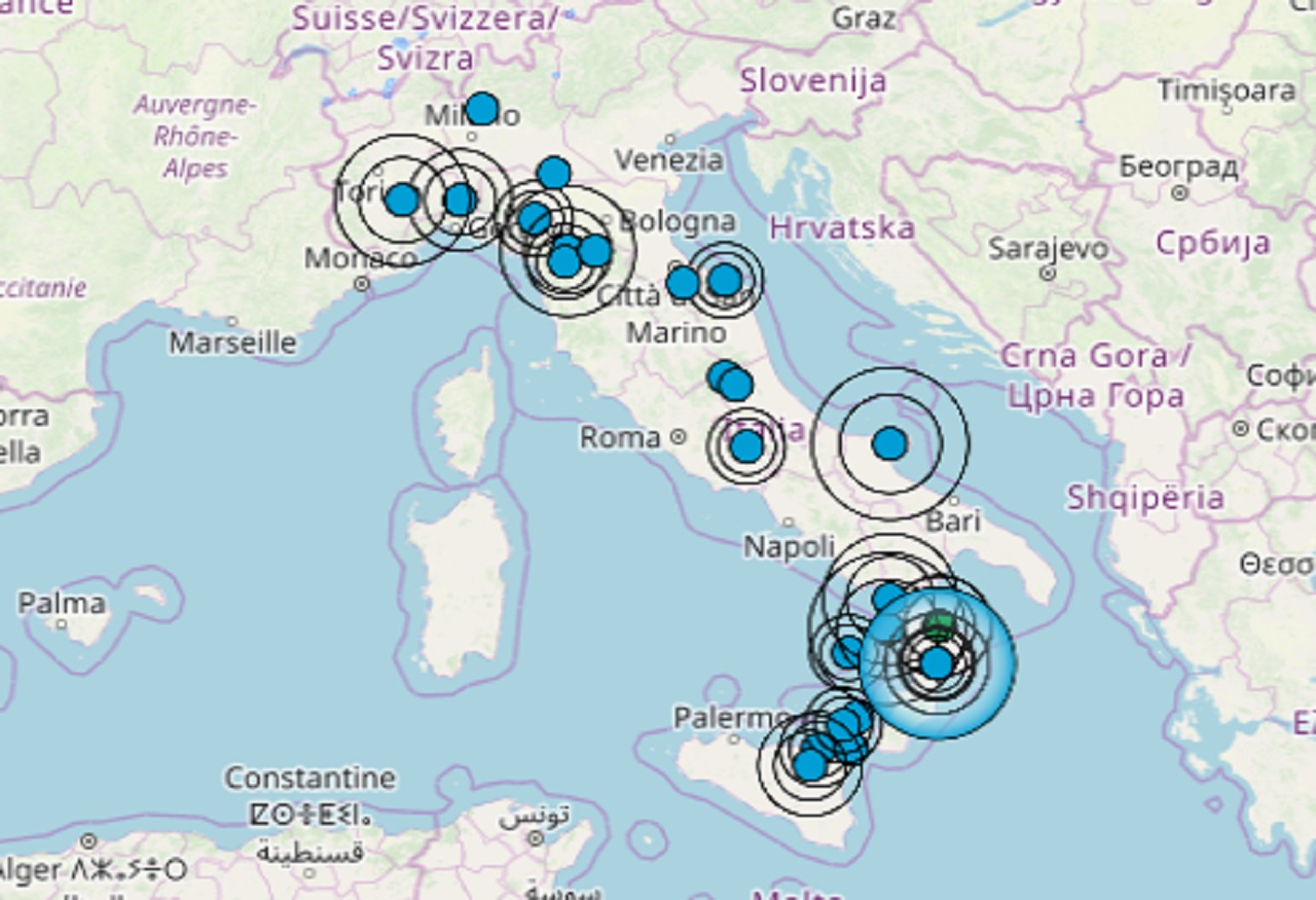 Scossa Di Terremoto Nettamente Avvertita In Provincia Di Cosenza: Zone ...