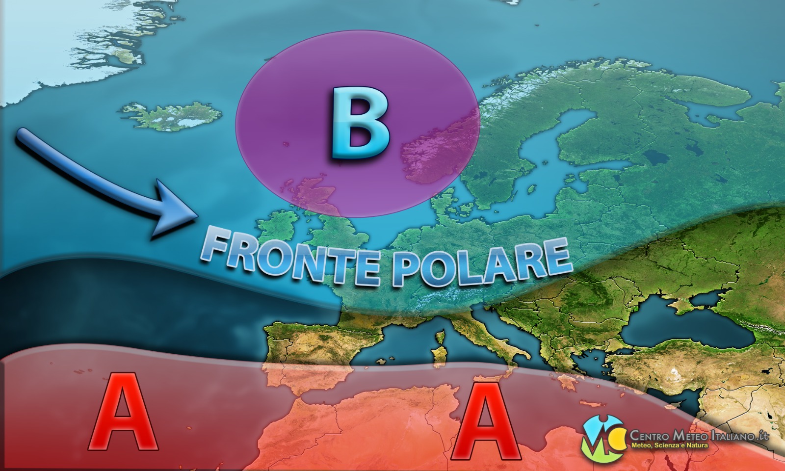 Fronte polare imminente sull'Italia con maltempo ma anche neve