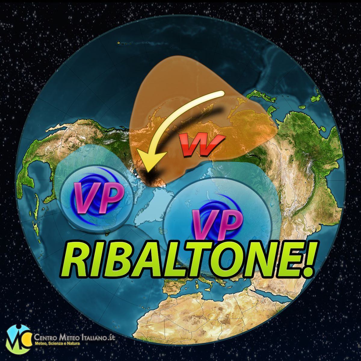 METEO: VORTICE POLARE verso la BILOBAZIONE, ribaltone con FREDDO e NEVE: tutte le conseguenze