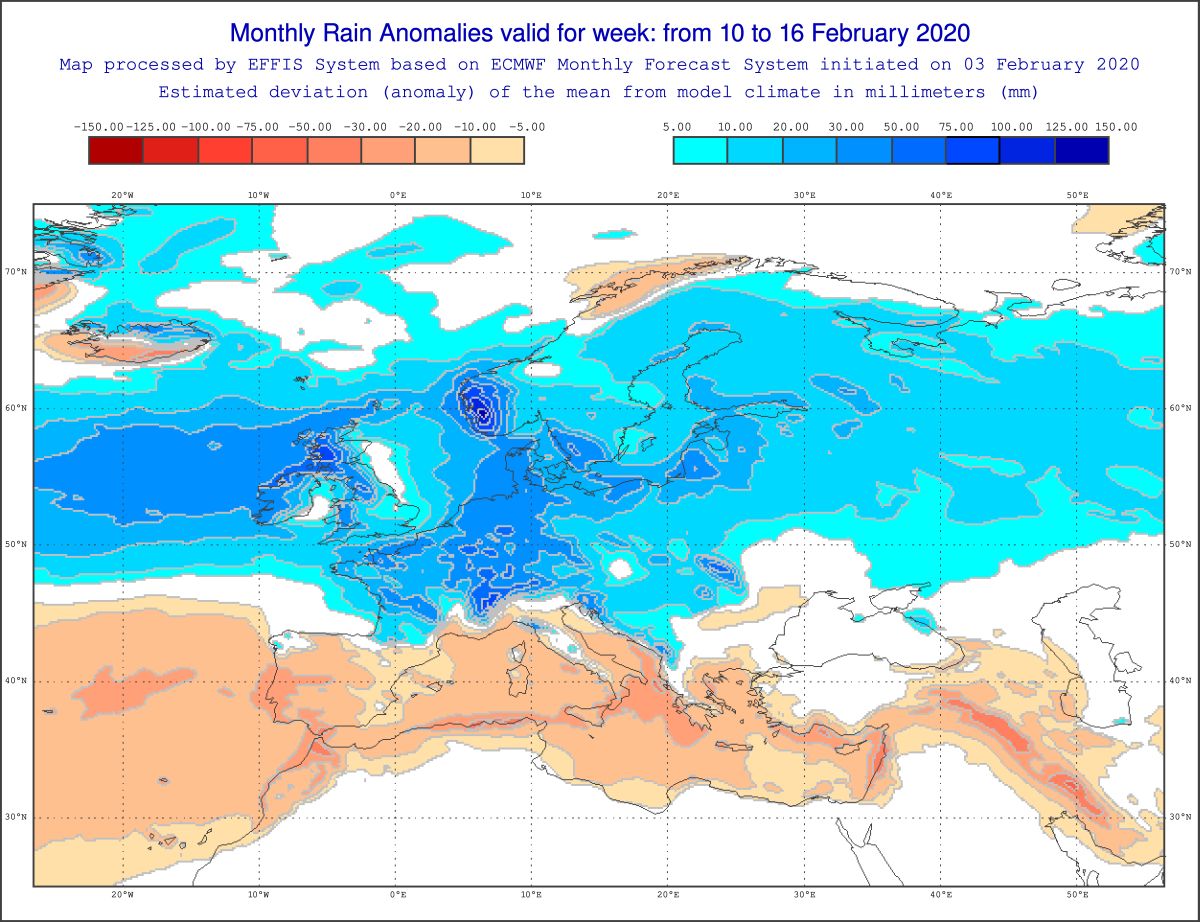 Tendenza meteo settimana 10-16 febbraio 2020