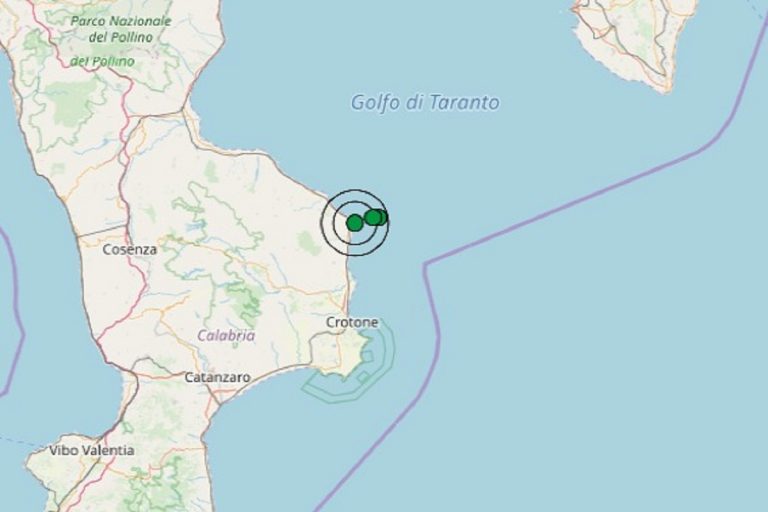Terremoto in Calabria oggi, giovedì 13 febbraio 2020: scossa M 3.2 in provincia di Crotone – Dati Ingv