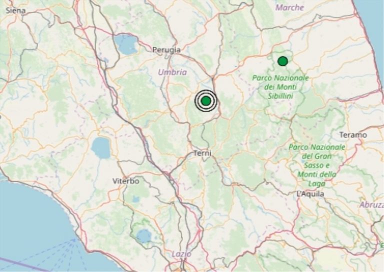Terremoto in Umbria oggi, 18 febbraio 2020, scossa M 2.3 in provincia di Perugia – Dati Ingv