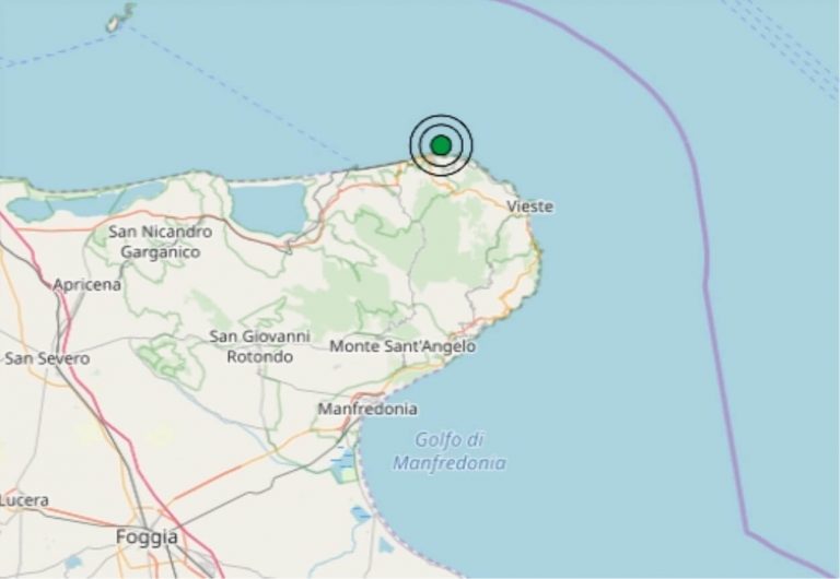 Terremoto in Puglia oggi, 21 febbraio 2020, scossa M 2.6 in provincia di Foggia – Dati Ingv