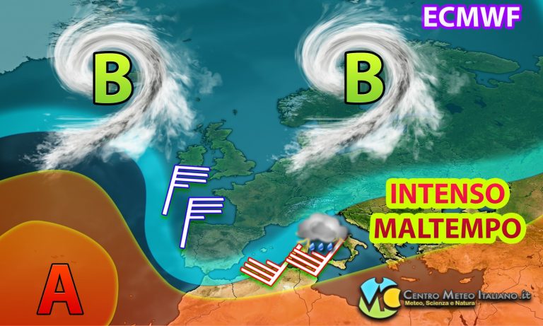 METEO – maltempo in arrivo con MARZO che potrebbe partire con piogge, temporali e neve