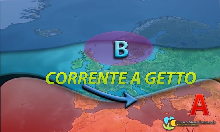 METEO – TEMPERATURE PRIMAVERILI in ITALIA, ma la CORRENTE a GETTO oscilla in maniera importante, i risvolti