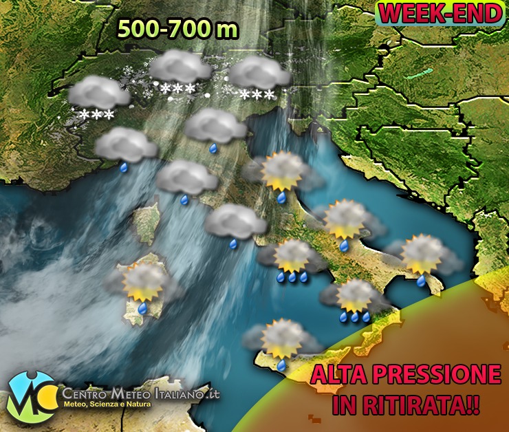 METEO – WEEKEND PERTURBATO in compagnia delle correnti NORDATLANTICHE, ecco dove colpirà il MALTEMPO