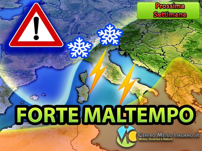 PREVISIONI METEO – NUBIFRAGI in arrivo la PROSSIMA SETTIMANA, attenzione a queste zone