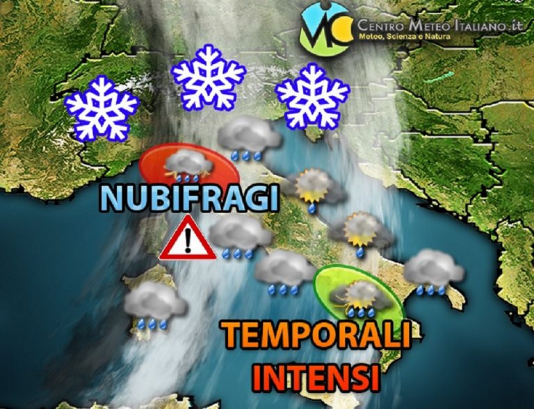 Meteo – Maltempo in intensificazione sull’Italia nelle prossime ore, dettagli ed evoluzione