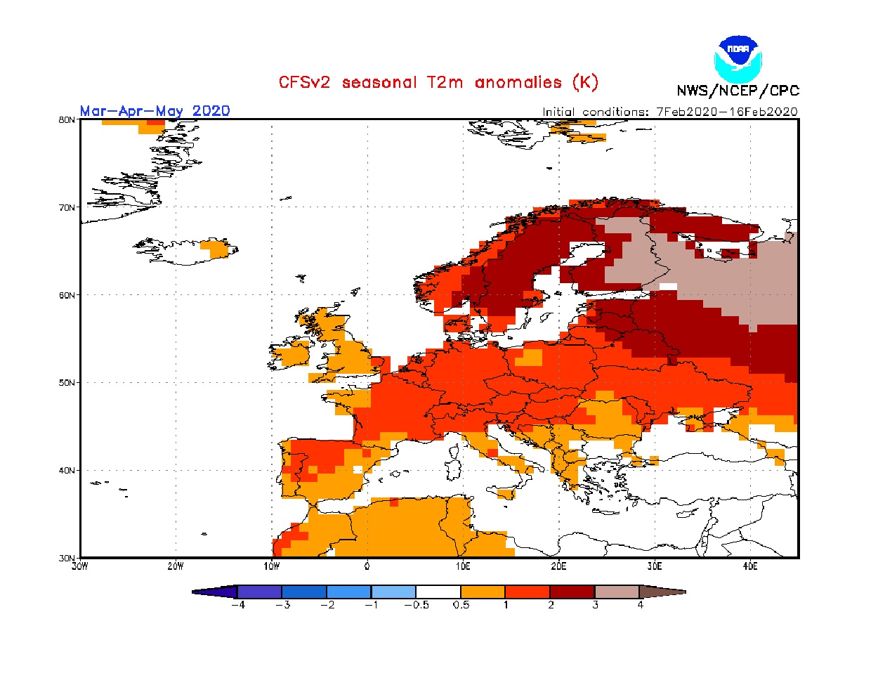 Anomalie di temperatura previste dal modello CFS per la primavera 2020 - cpc.ncep.noaa.gov.jpg Anomalie di temperatura previste dal modello CFS per la primavera 2020 - cpc.ncep.noaa.gov.jpg