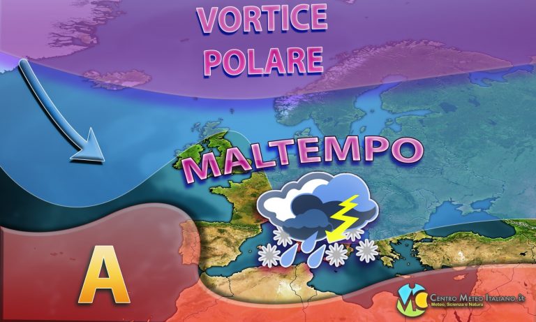 METEO – Per il WEEKEND tornano le correnti ATLANTICHE e il MALTEMPO sull’ITALIA, ecco dove colpirà