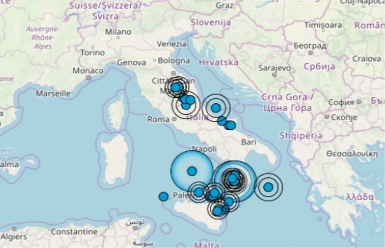 Terremoto in Italia oggi, 18 marzo 2020, il riepilogo delle scosse registrate – Dati Ingv