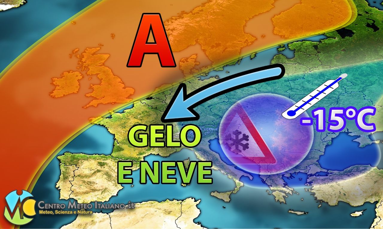 Gelo e neve in arrivo in Italia da lunedì 23 o martedì 24 marzo.