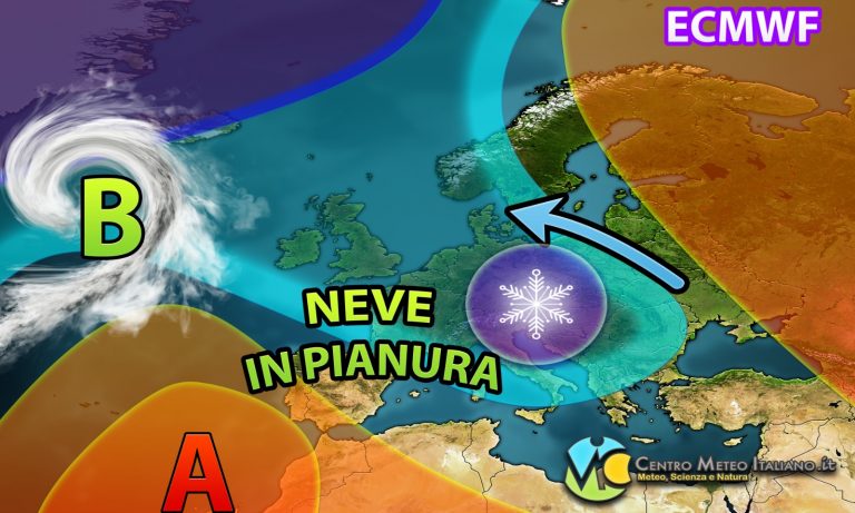 METEO – L’ITALIA piomberà nella morsa del GELO RUSSO: NEVICATE fino in PIANURA, ecco dove e quando