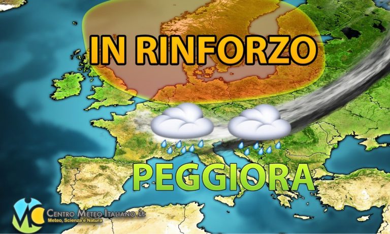 METEO – STOP all’ANTICICLONE nel WEEKEND: arrivano le PIOGGE, tutti i dettagli