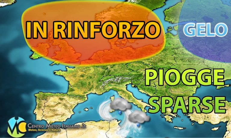 METEO ITALIA – cede l’anticiclone, in arrivo qualche PIOGGIA,  poi FREDDO e NEVE!