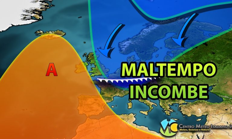 METEO – ITALIA INVASA dal FLUSSO ATLANTICO nel WEEKEND: arrivano le PIOGGE, ecco dove