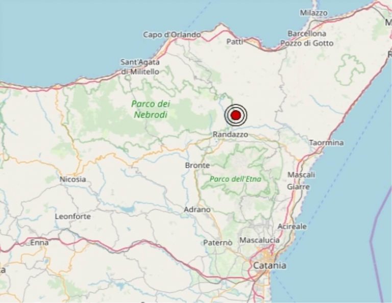 Terremoto in Sicilia oggi, 26 marzo 2020, scossa M 2.4 provincia di Messina – Dati Ingv