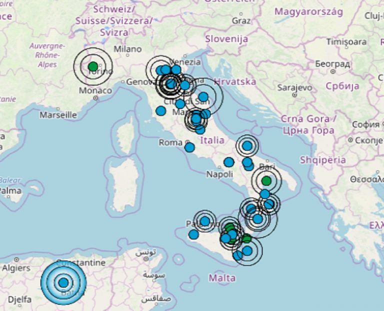 Scossa di terremoto avvertita in provincia di Catania: zone colpite e dati ufficiali INGV