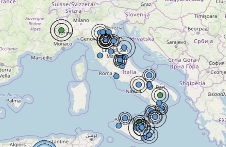Intensa scossa di terremoto nettamente avvertita in provincia di Torino: i dati ufficiali INGV