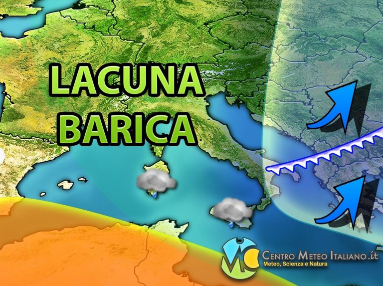 METEO ITALIA – ENORME LACUNA BARICA sul Mediterraneo, ecco le conseguenze sullo stivale