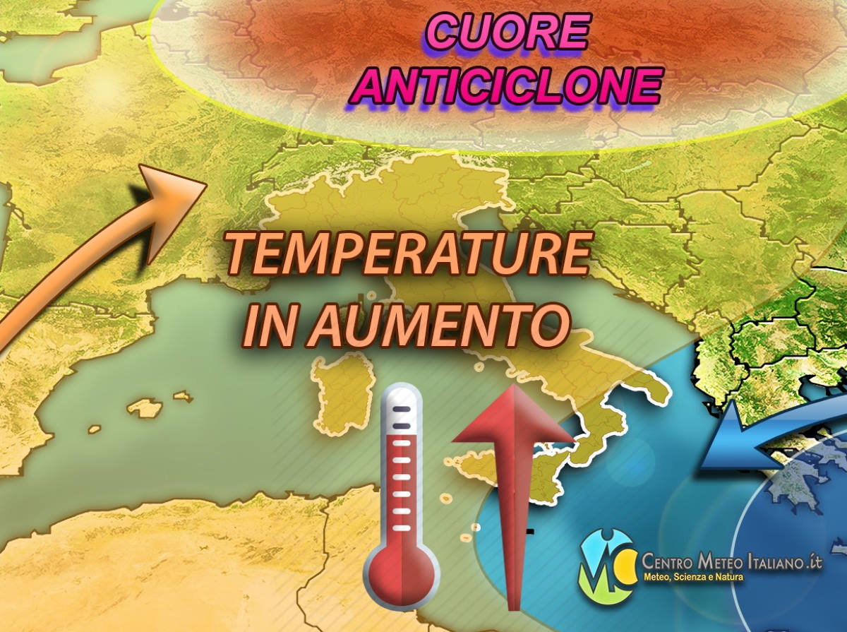 Temperature in aumento nei prossimi giorni in Italia