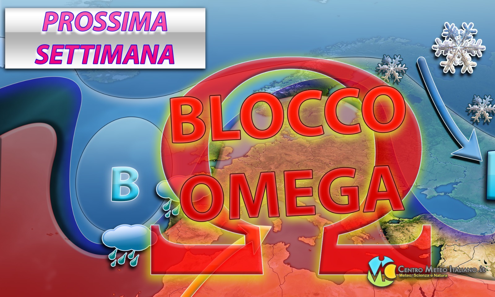 Prossima settimana con possibile blocco a omega, evoluzione meteo