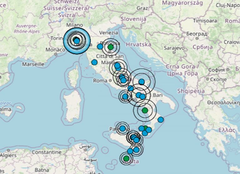 Scossa di terremoto nettamente avvertita in provincia di Pavia: i dati ufficiali INGV