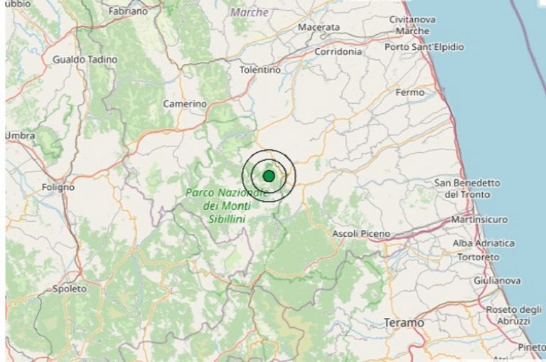 Terremoto nelle Marche oggi, martedì 5 maggio 2020: scossa M 3.6 in provincia di Fermo | Dati INGV