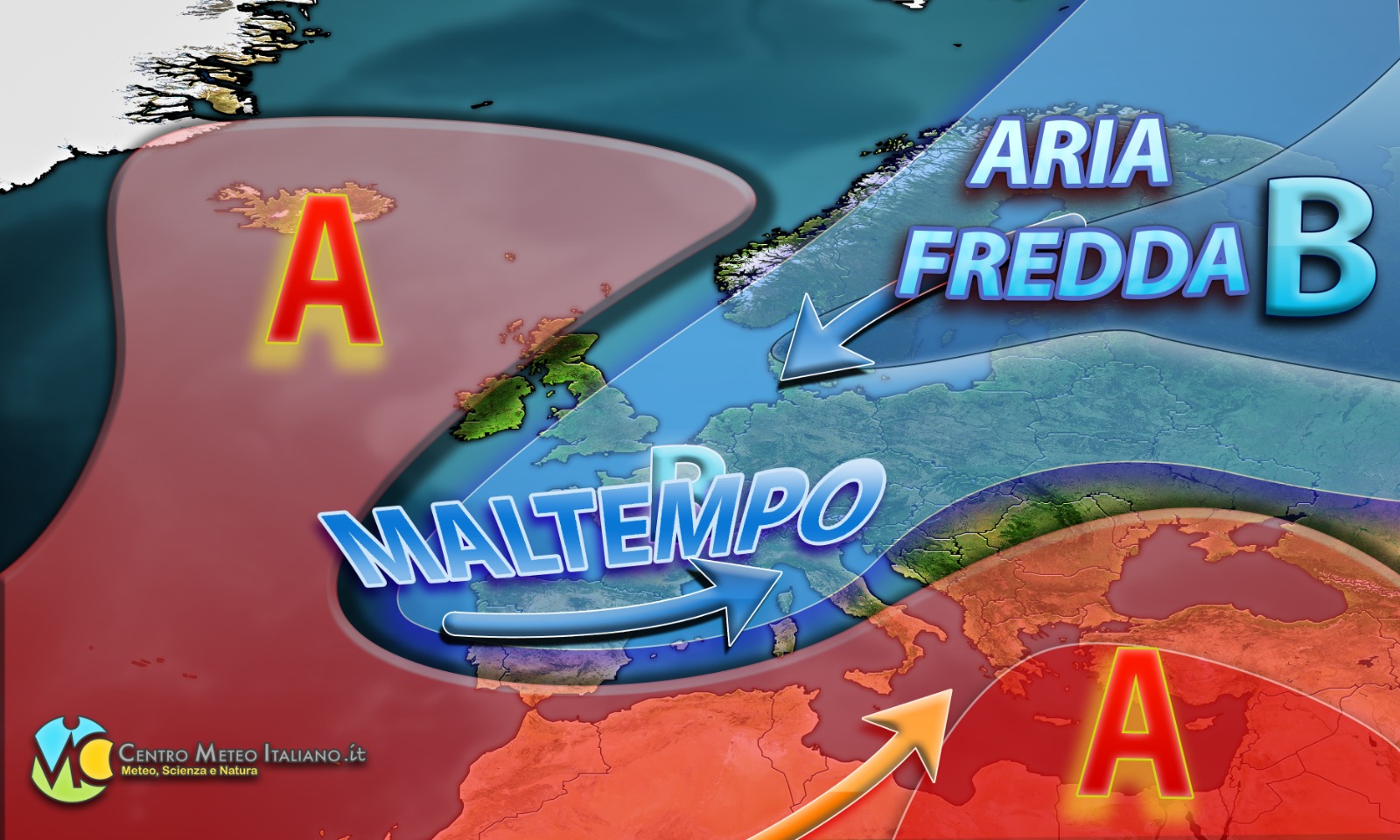 Meteo Italia: maltempo in arrivo al nord.