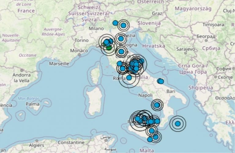 Terremoto in Italia oggi, venerdì 15 maggio 2020, il riepilogo delle scosse registrate - Dati Ingv