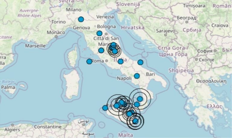 Terremoto in Italia oggi, lunedì 8 agosto 2022, il riepilogo delle scosse di oggi | Dati Ingv