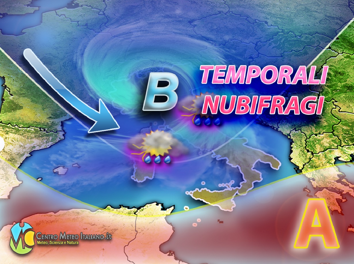 METEO ITALIA - nuova RAFFICA di TEMPORALI in arrivo nelle PROSSIME ORE, il BEL TEMPO è ancora lontano