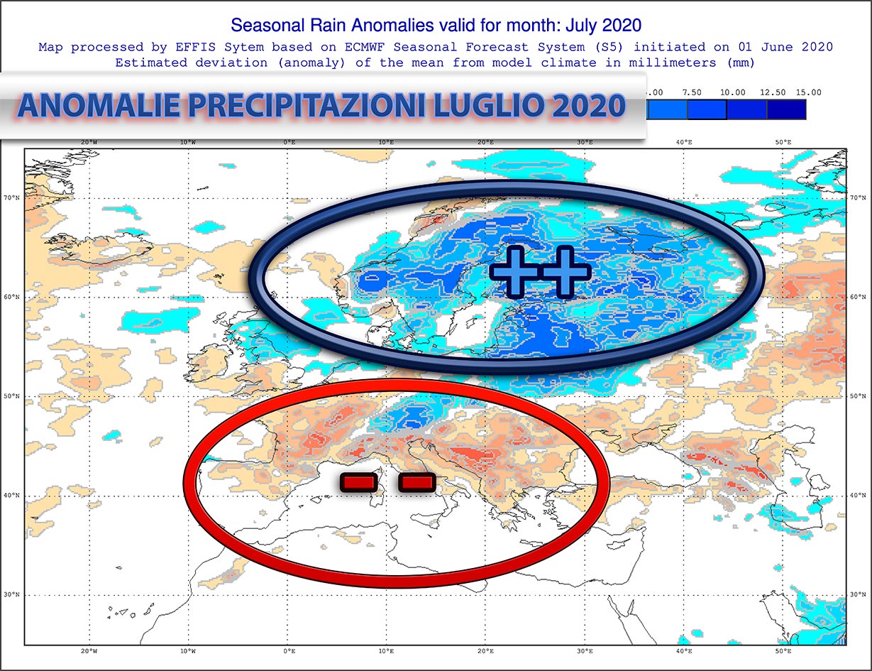 Meteo luglio 2020 - aggiornamenti su temperature e piogge in Italia