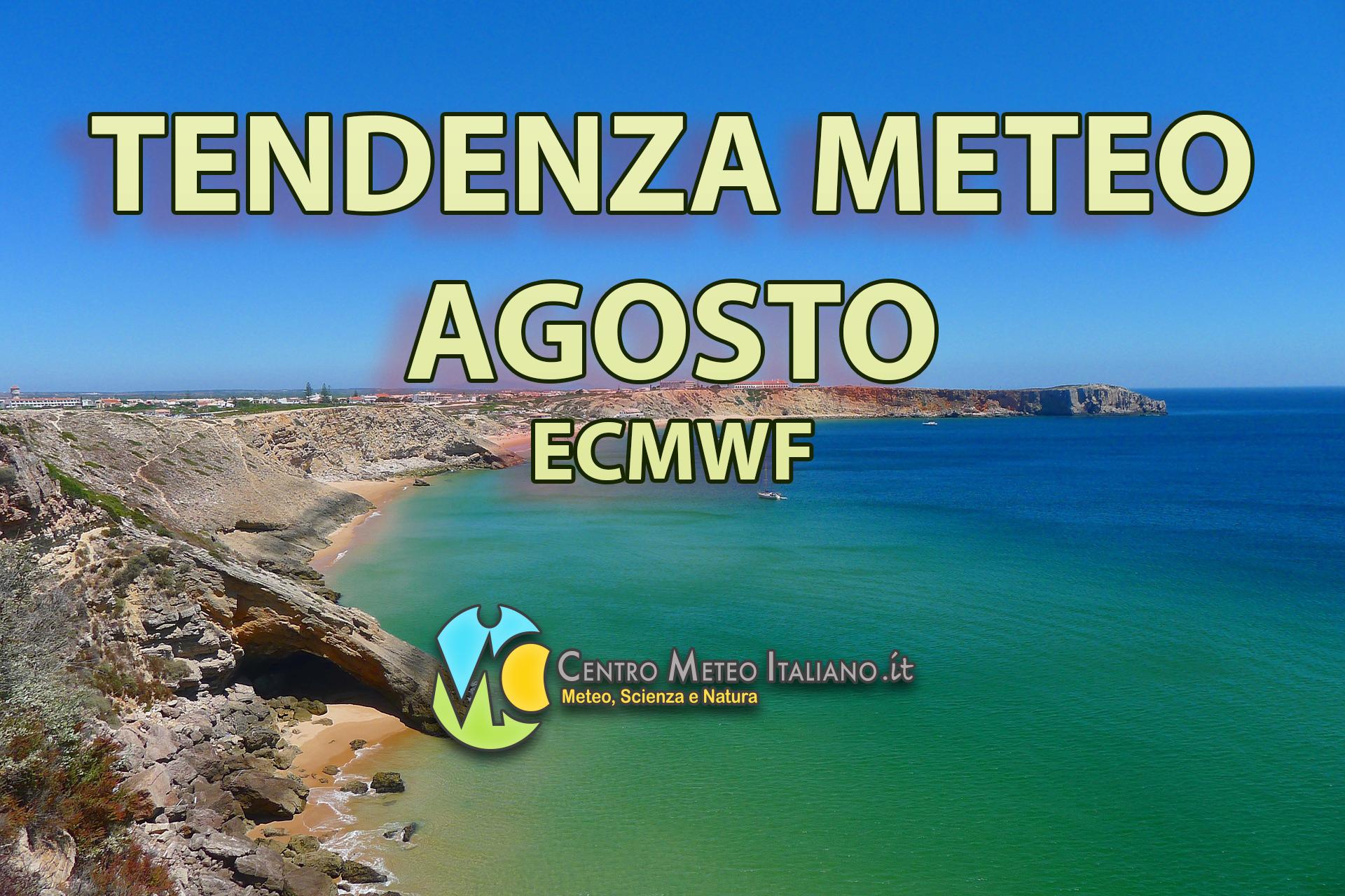 Tendenza meteo agosto 2020